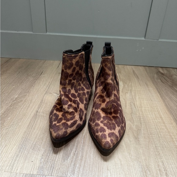 Nine West faux fur Leopard Print Ankle Boots women’s size 7.5‎ - Picture 3 of 5